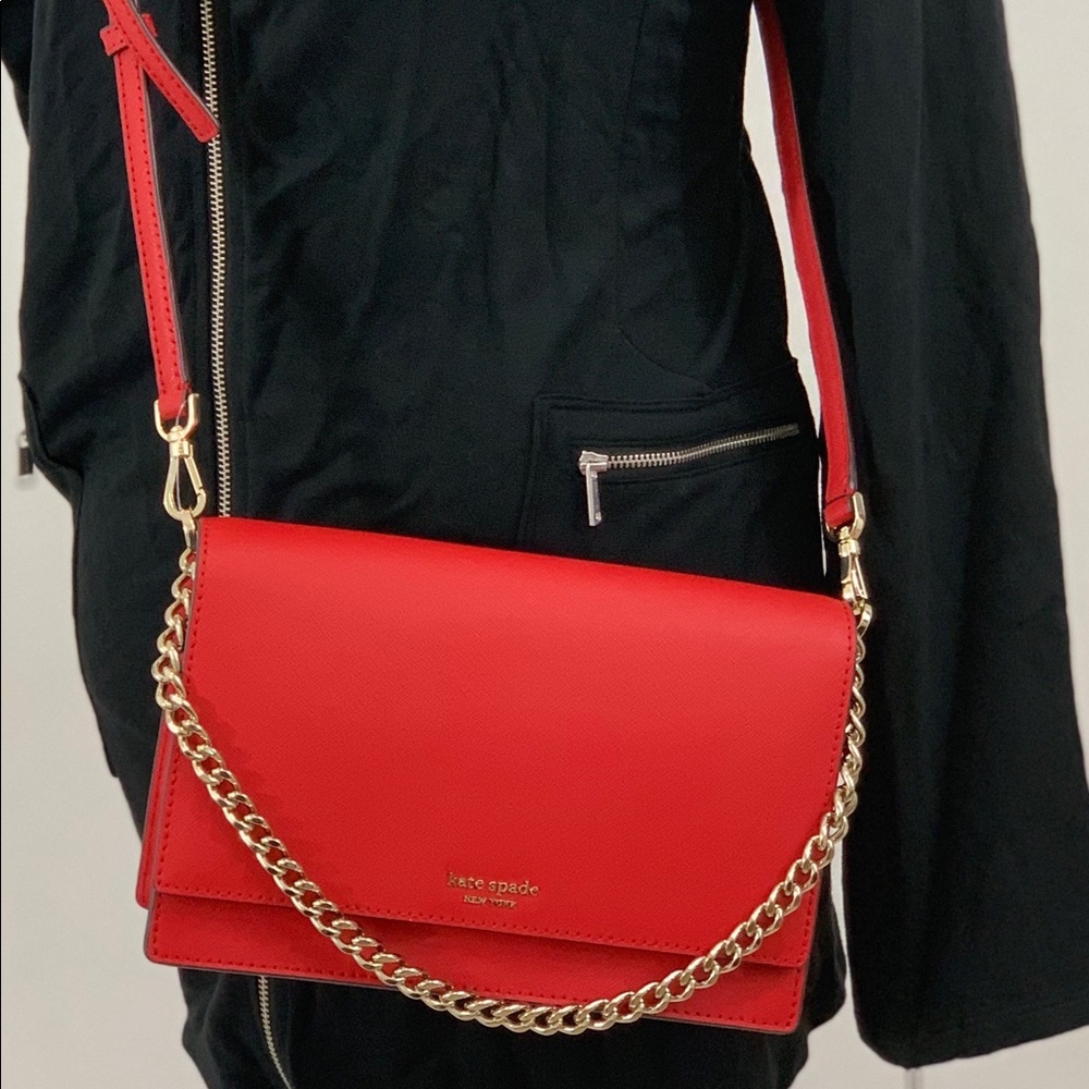 ❤️ NWT! Kate Spade Hot Chili Crossbody/Clutch - Picture 4 of 6
